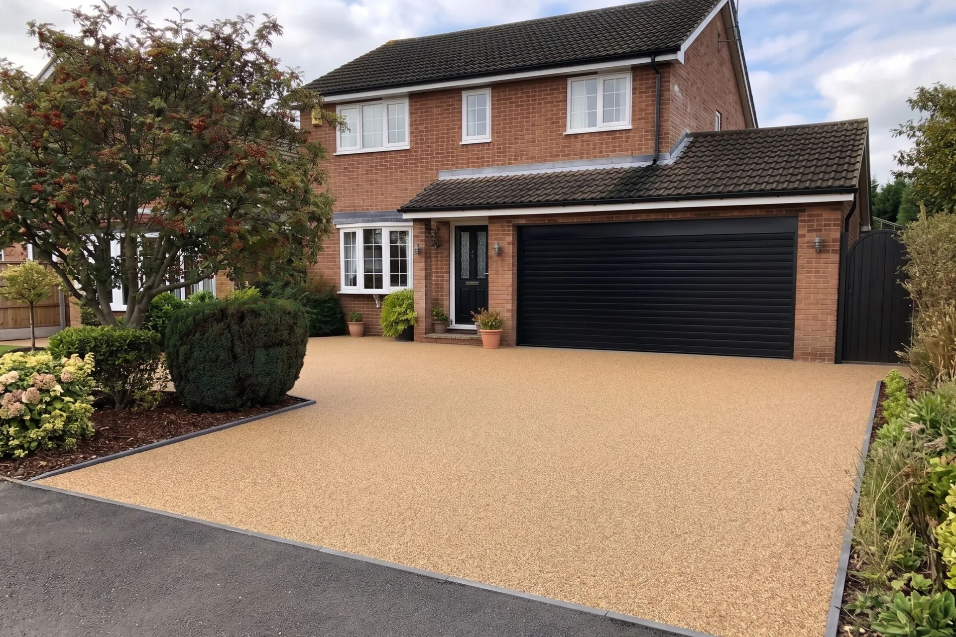 Finished resin bound driveway after installation